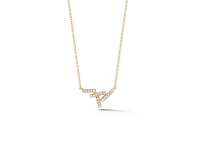 CZ Studded Dainty Pendant with Gold Plated